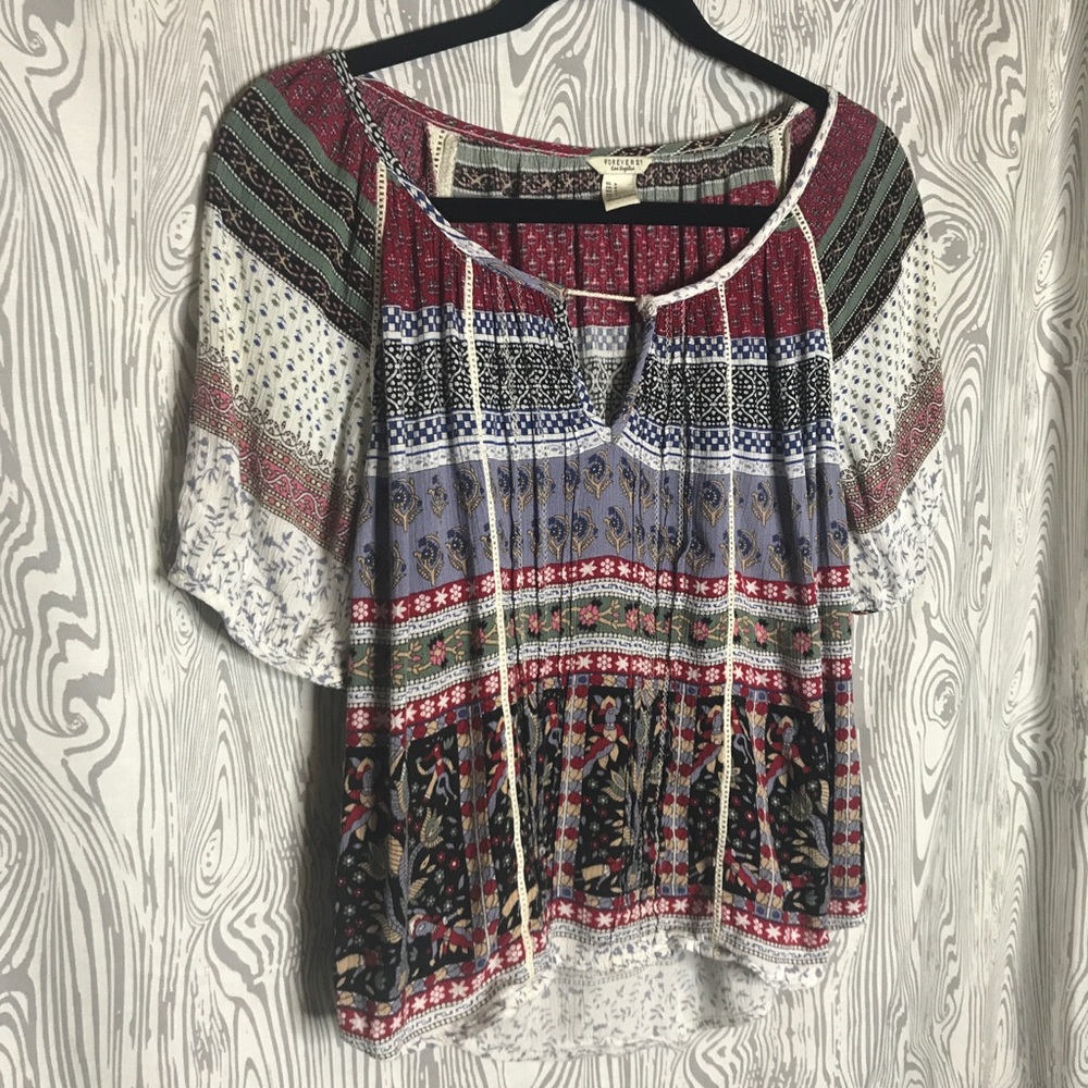 F21 Boho Flowy Top